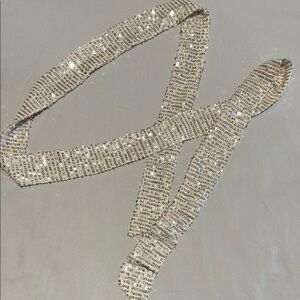 Silver Sequin Women's Belt